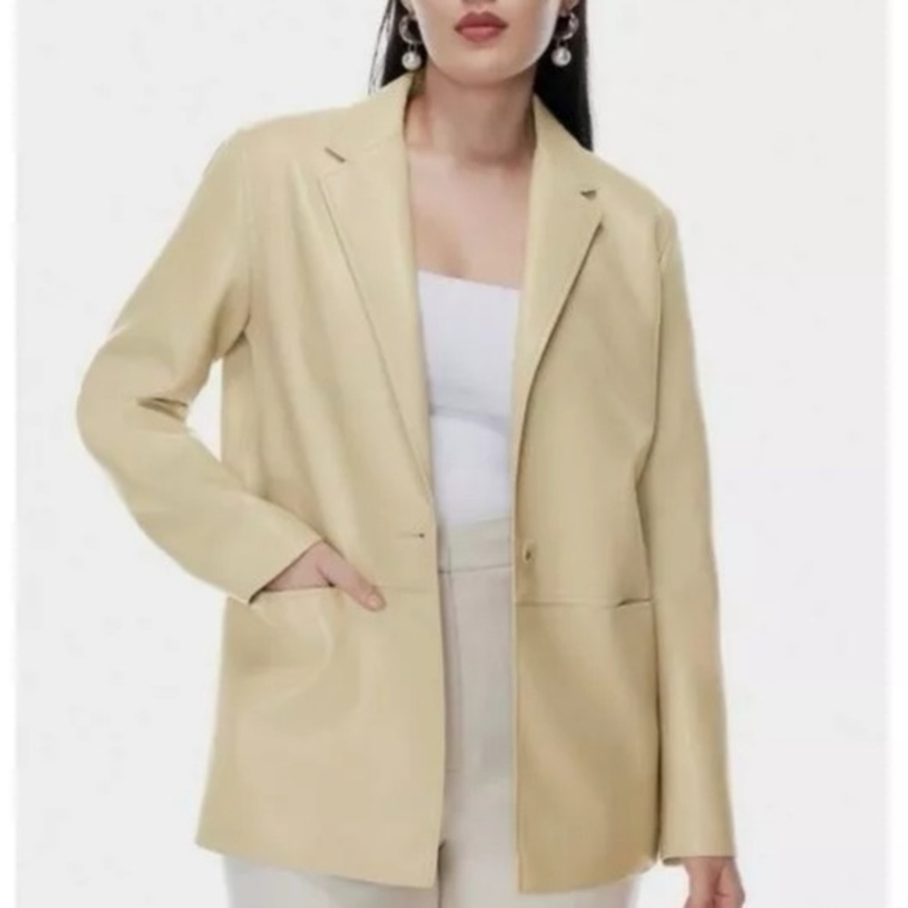 Babaton NWT logan blazer - sandy white